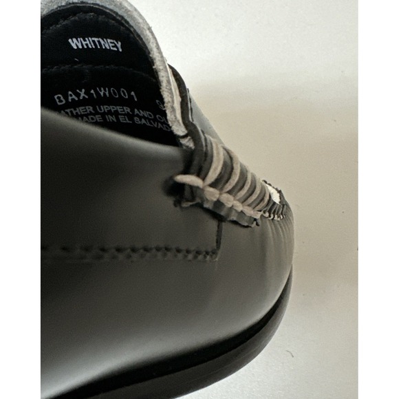 G.H. Bass Weejuns Whitney Shoes Penny Loafers Black White Leather Oxfords 9.5 M - Picture 6 of 8